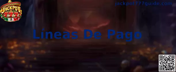 Referencia visual de las líneas de pago y las combinaciones de símbolos en Jackpot 777